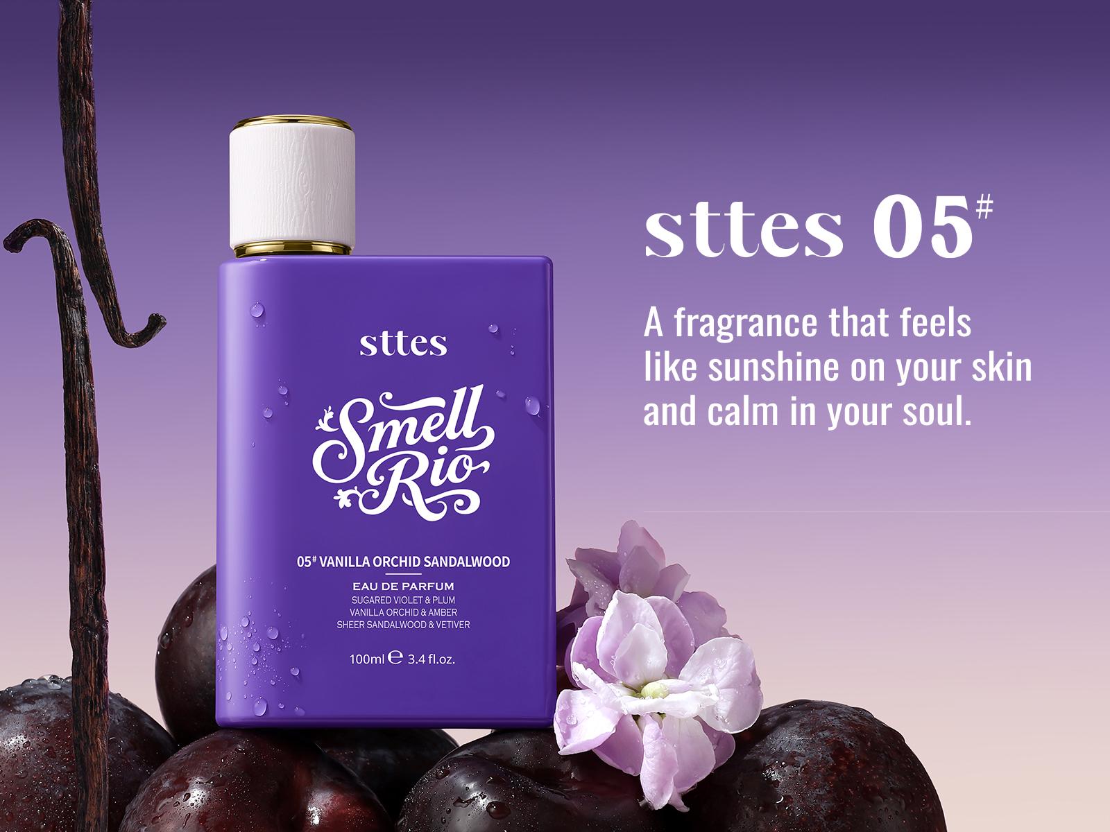 New!Sttes Perfume 05#（VANILLA ORCHID SANDALWOOD） - Eau De Perfume 100ml (3.4fl Oz)  Woody food tune (Vanilla+Orchid+Sandalwood)