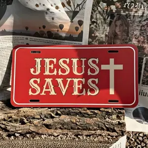 Jesus Saves Camo 8 variations License Plate - Vanity Custom Plate Tag, Jesus Saves