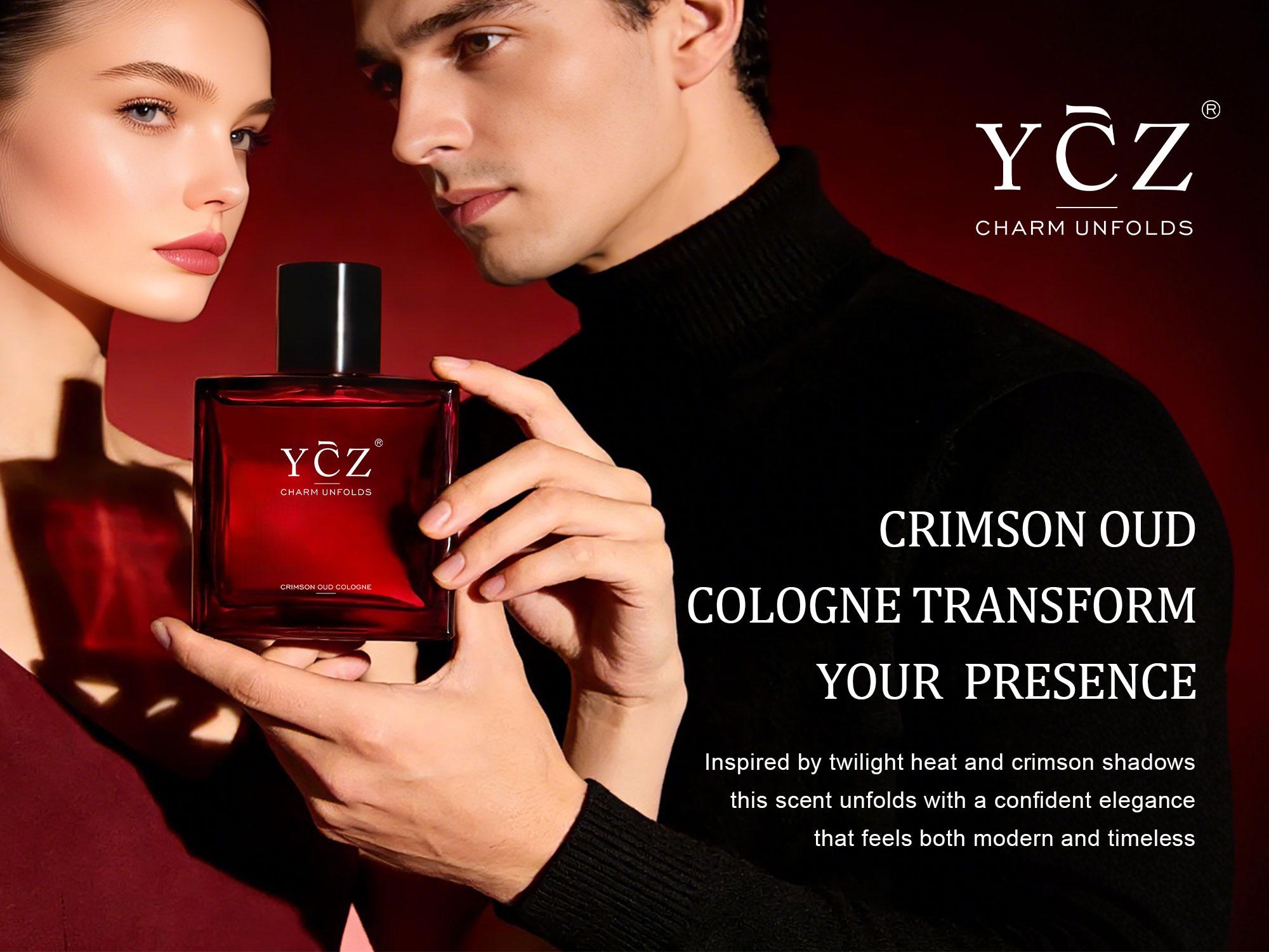 【New Arrival】YCZ Crimson Oud Cologne Eau De Parfum Unisex 50ml Ocean Fresh Scent Premium Aromatic Woody Fragrance with Bergamot Coconut Amber for Him & Her Bold Arabian Perfume Luxurious Gift