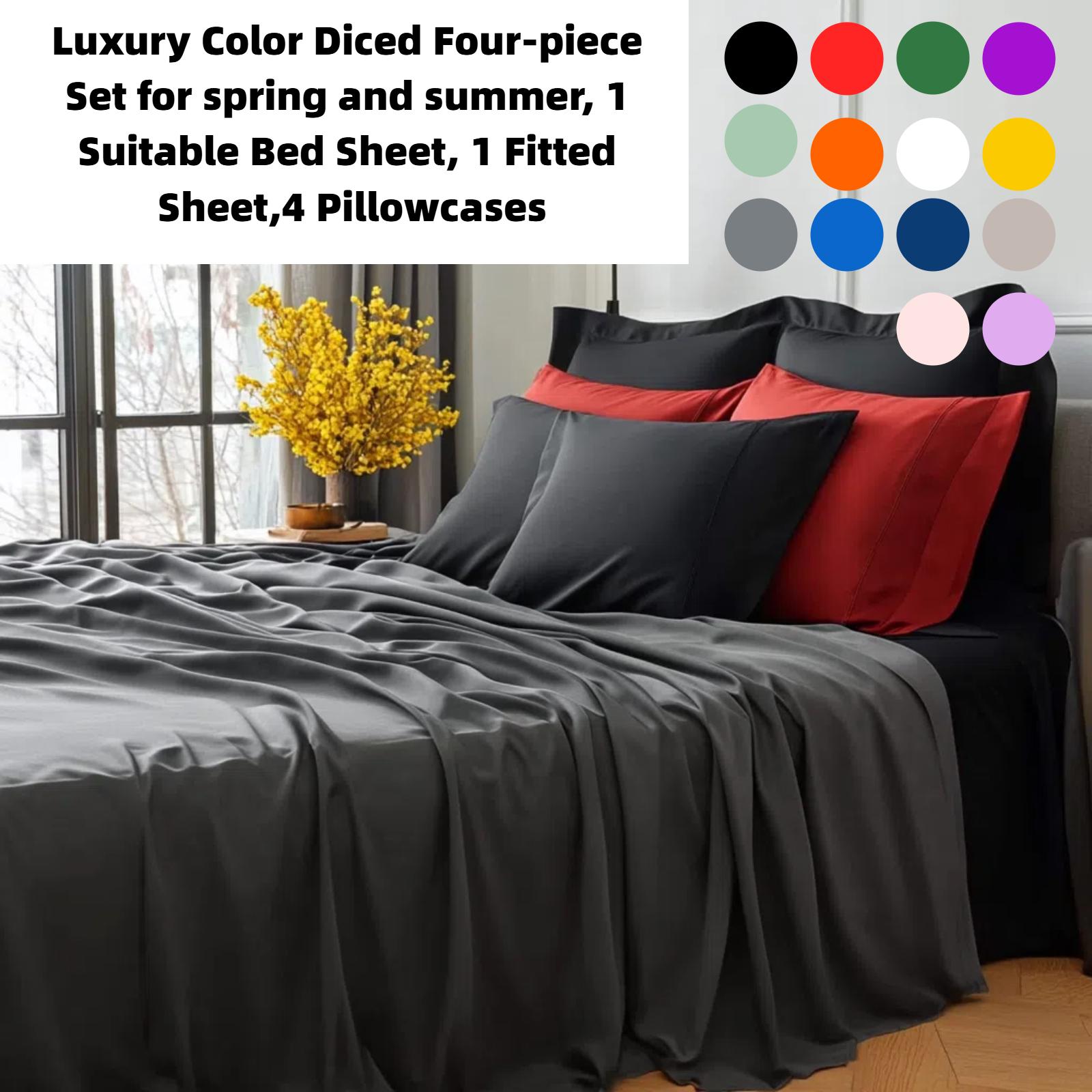 Cosybay 7pcs Luxurious Comforter, Soft Microfiber, Lightweight, Breathable, Easy Care,Bed In A Bag Convenience for All Seasons,Red Christmas Comforter, Flat Sheet, Fitted Sheet, Pillowcases, King Size Bed Comforter, Home Essentials Queen Size Comforter