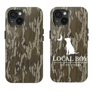 Rugged Outdoor Bottomland Camo Military Grade Heavy Duty Shockproof Drop Protection Tough Phone Case for iPhone 11 12 13 14 15 16 17 Pro Max Plus