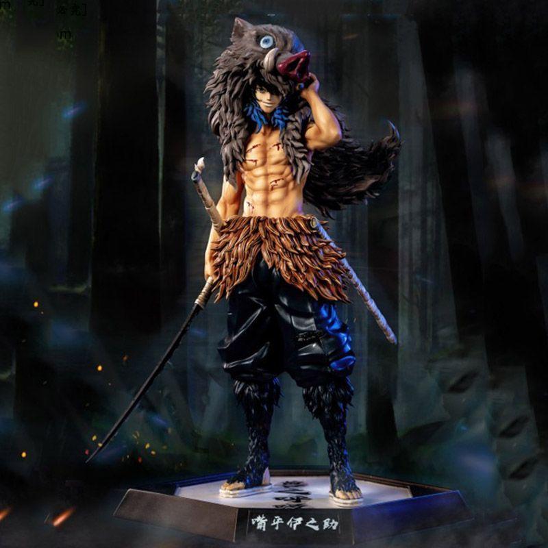 Anime Demon Slayer Hashibira Inosuke 12.5 Inch Standing Posture Action Figure with Unique Design and Action Elements Figurine