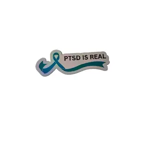 PTSD Is Real Vinyl Sticker Support Mental Health Awareness Durable Weatherproof Decal for Awareness Campaigns