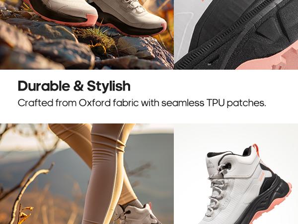 NORTIV 8 Women's Lightweight Hiking Boots Waterproof Trekking for Outdoor Footwear Rubber Outsole Eva Foam Insole Mesh Lining