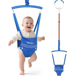 Baby Jumper, Baby Doorway Jumper for Babies 6-12 Months, with Easy to Use Clamp and Adjustable Strap, Blue Brand: Slevoo
