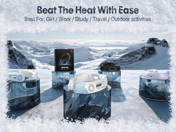 Neck Fan, Hands Free Bladeless Neck Fans Portable Rechargeable, 360° Cooling Neck Fan, 4 Speeds, Quiet, 5200 mAh Battery Operated USB Wearable Personal Fan Gifts for Women, Travel, Outdoor Neck Fan, Hands Free Bladeless Neck Fans Portable Rechargeable, 360° Cooling Neck Fan, 4 Speeds, Quiet, 5200 mAh Battery Operated USB Wearable Personal Fan Gifts for Women, Travel, Outdoor