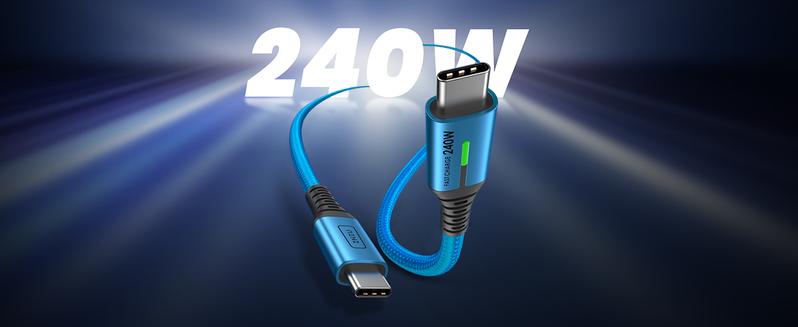 INIU USB C to USB C Cable, 240W [6.6ft 2pack] Fast Charging Cord, PD3.1 Type C to Type C Charger Cable, Braided USB-C Charger for iPhone 17/16/15/15 Pro/15 Plus/16/15 Pro Max Samsung S22 iPad MacBook Pro etc Port Device Electronic Smartphone Protection