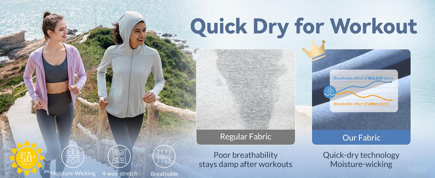 baleaf Women's UPF50+ Hoodie Sun Protection Shirts Lightweight Breathable SPF Jacket UV Cooling Long Sleeve Summer Outdoor Hiking Gardening Fishing baleaf Women's UPF50+ Hoodie Sun Protection Shirts Lightweight Breathable SPF Jacket UV Cooling Long Sleeve Summer Outdoor Hiking Gardening Fishing