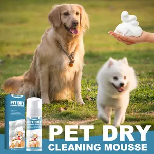 [Buy 1 Get 1 Free]Yegbong Pet Dry Cleaning Mousse Shampoo Waterless Bath for Kittens and Dogs, Removes Odor, Softens Fur, Cleans