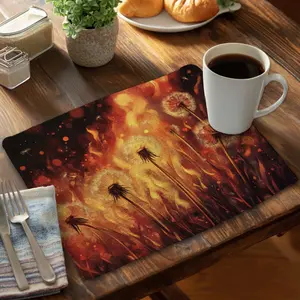 Conscious Sales C6BP141864B8AK 14 x 18 in. Dandy Fire Braided Polyester Placemat - Stylish Home Decor