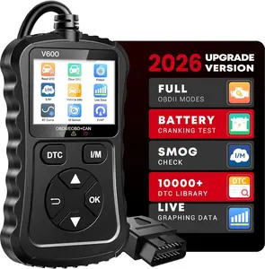 OBD2 Scanner Car Code Reader – Plug & Play Diagnostic Tool, Read & Clear Engine Codes, Voltage Test (Black)