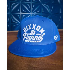 Script Flat Bill Snapback - Blue