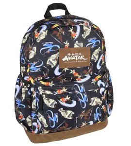 Nickelodeon Avatar The Last Airbender Character Aang Katara Appa Zuko Cartoon All Over Print Backpack 16"