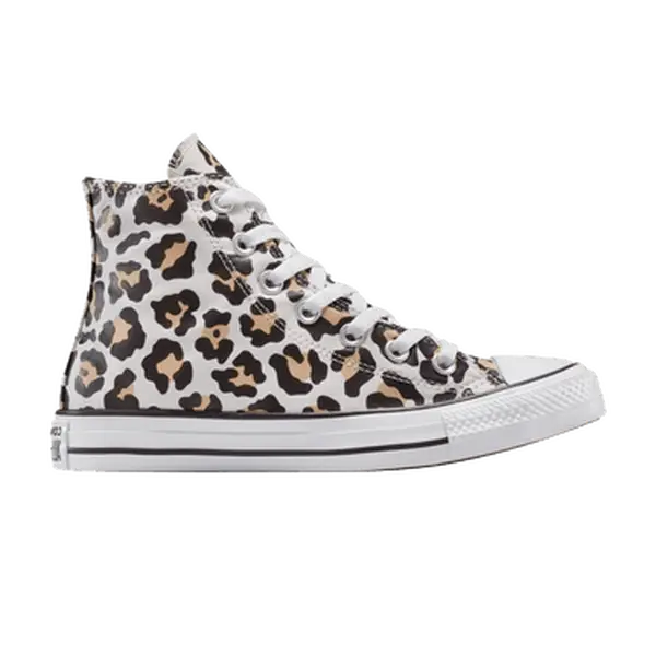 Converse Chuck Taylor All Star High Top Leopard Print Sneakers, Men's and Women's Casual Streetwear with a Canvas Upper and Rubber Sole, Casual Wear, Wild Print, Shoes Sneakers, Old School, Trendy High Top, Shoe, Sports Shoes
