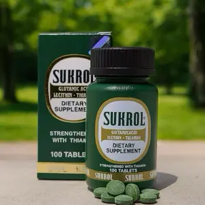 Sukrol Antioxidant 100Tablets + 10 tabletas extras Dietary Supplement with Glutathione Lecithin & Thiamin Strengthener Formula