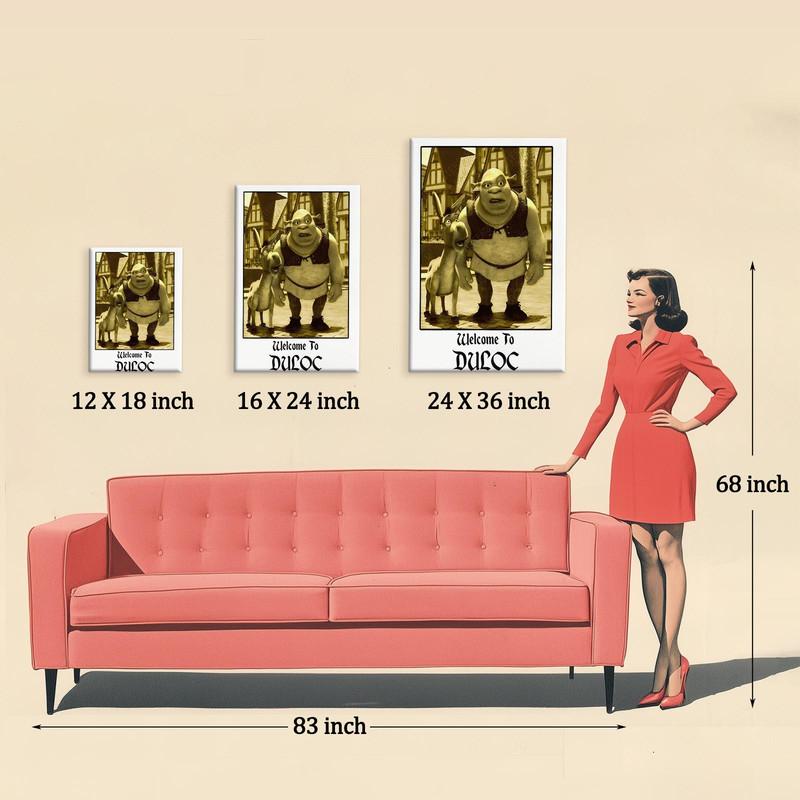 Shrek Poster, Shrek and Donkey Print, Shrek Wall Art, Shrek Print, Shrek Illustrations, Shrek Wall Decor