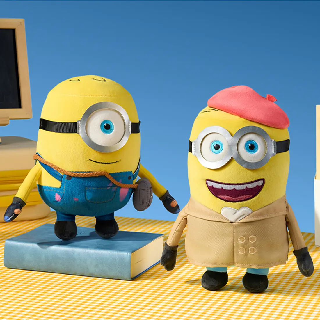 MINISO Minions & Monsters Series 10 Plush Toy, Kawaii Cute Cartoon Style Stuffed Animal, Soft Furry Huggable Collectible Doll, Stuffed Animal Gift for Kids & Fans, Decorative Plush Toy, Kawaii Stuffed Animal, Soft Furry Collectibles, Back To School