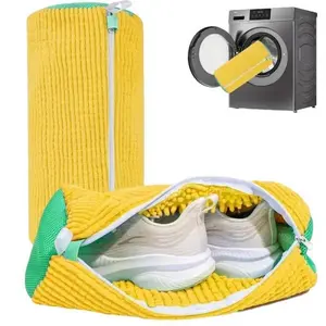 Shoe Washing Machine Bag,Shoe Cleaning Bag for All Shoe Types,Laundry Shoe Bag for Washer and Dryer, Yellow