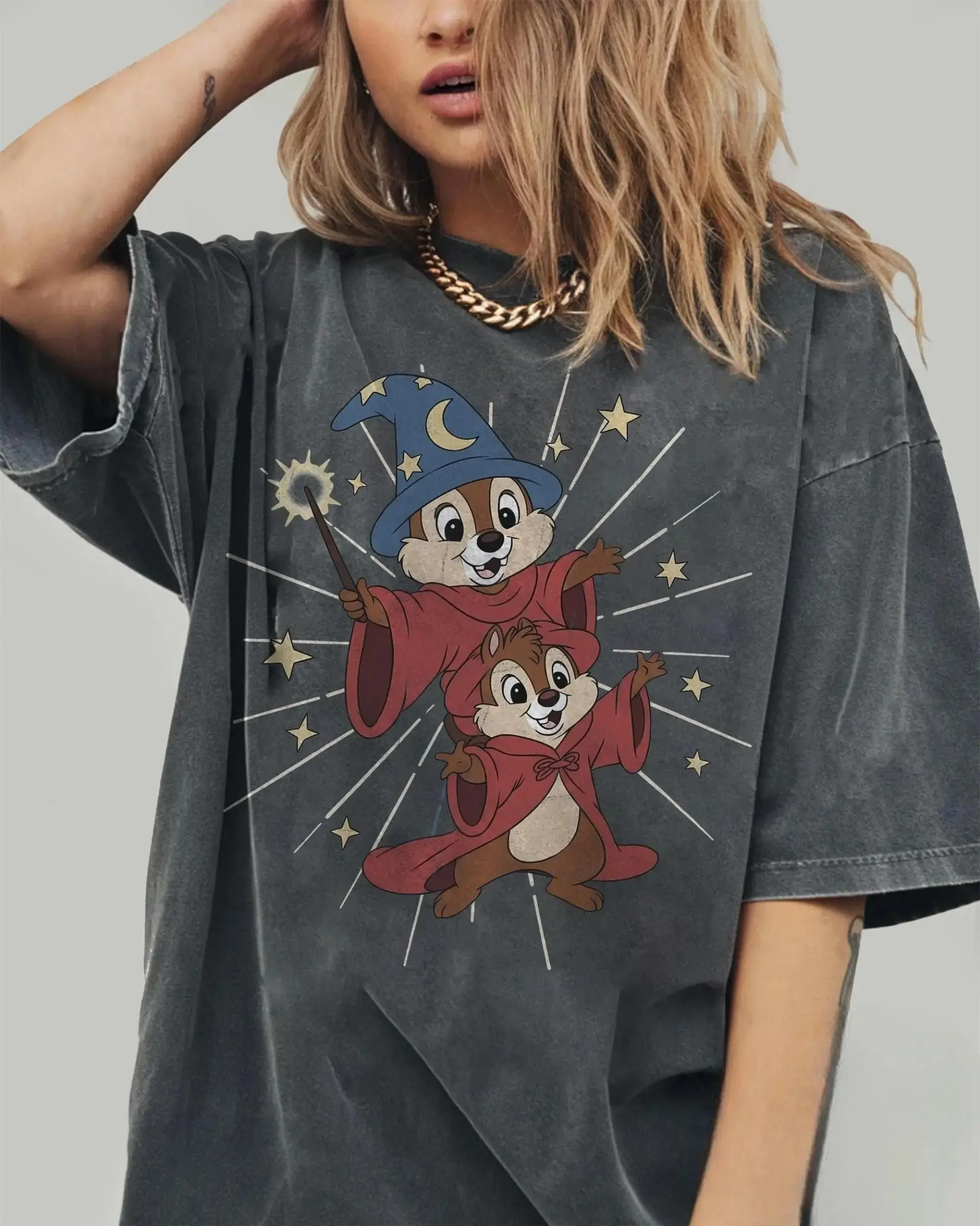 WDW Chip N Dale Costume Mickey Sorcerer T-Shirt, Disneylan Trip Shirt, WDW Family Matching Shirt, WDW Magic Kingdom 2026 Shirt
