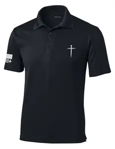 Trenz Shirt Company Mens Christian Polo Embroidered Nail Cross Golf Polo