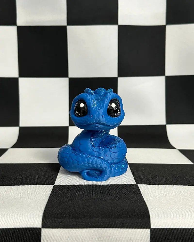 Kawaii Blueberry Snake Figurine