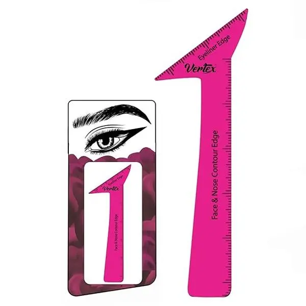 Eyeliner Stencil Guide - Precision Winged/Cat Eye Tool for Beginners, Multi-Use Beauty Product for Eyeshadow, Nose Contour, Eye Pencil Eyeliner with Brush