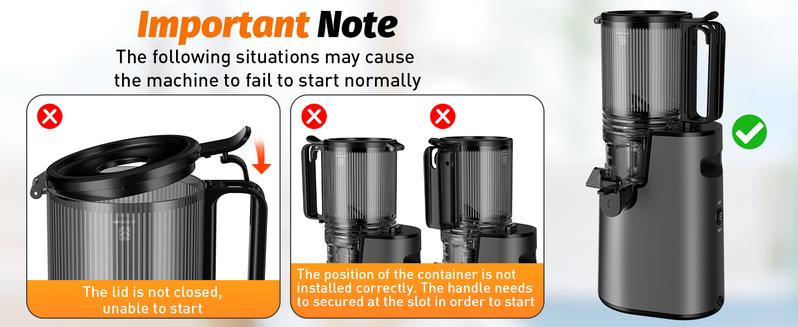 Cold Press Juicer,medium-Sized Slow Masticating Machine with 5.3" Large Bore Feed Chute for Whole Fruits&Vegetables,350W Juice Extractor,Easy to Clean #TikTokShopBlackFriday