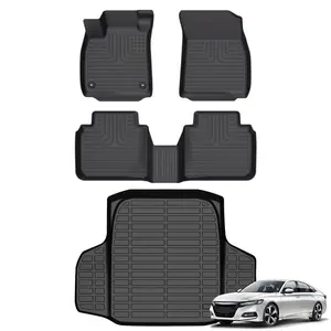 COLANAT for Honda Accord 2023-2025 (Fits Gas & Hybrid) Floor Mats & Cargo Liner Set, 3D Scanned All-Weather Full Dead Pedal Coverage Precise Fit Won't Curl Odorless Non-Slip Interior Accessories Black
