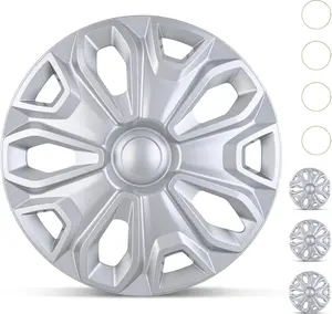 Nilight Wheel Cover Hubcaps 16 Inch for Ford Transit 150 250 350 350HD 2015 16 17 18 19 20 21 22 23 24 2025 Steel Wheel with 5 Lug 16 Hub Caps Set of 4 Rim Protector Wheel Covers Replacement, Silver