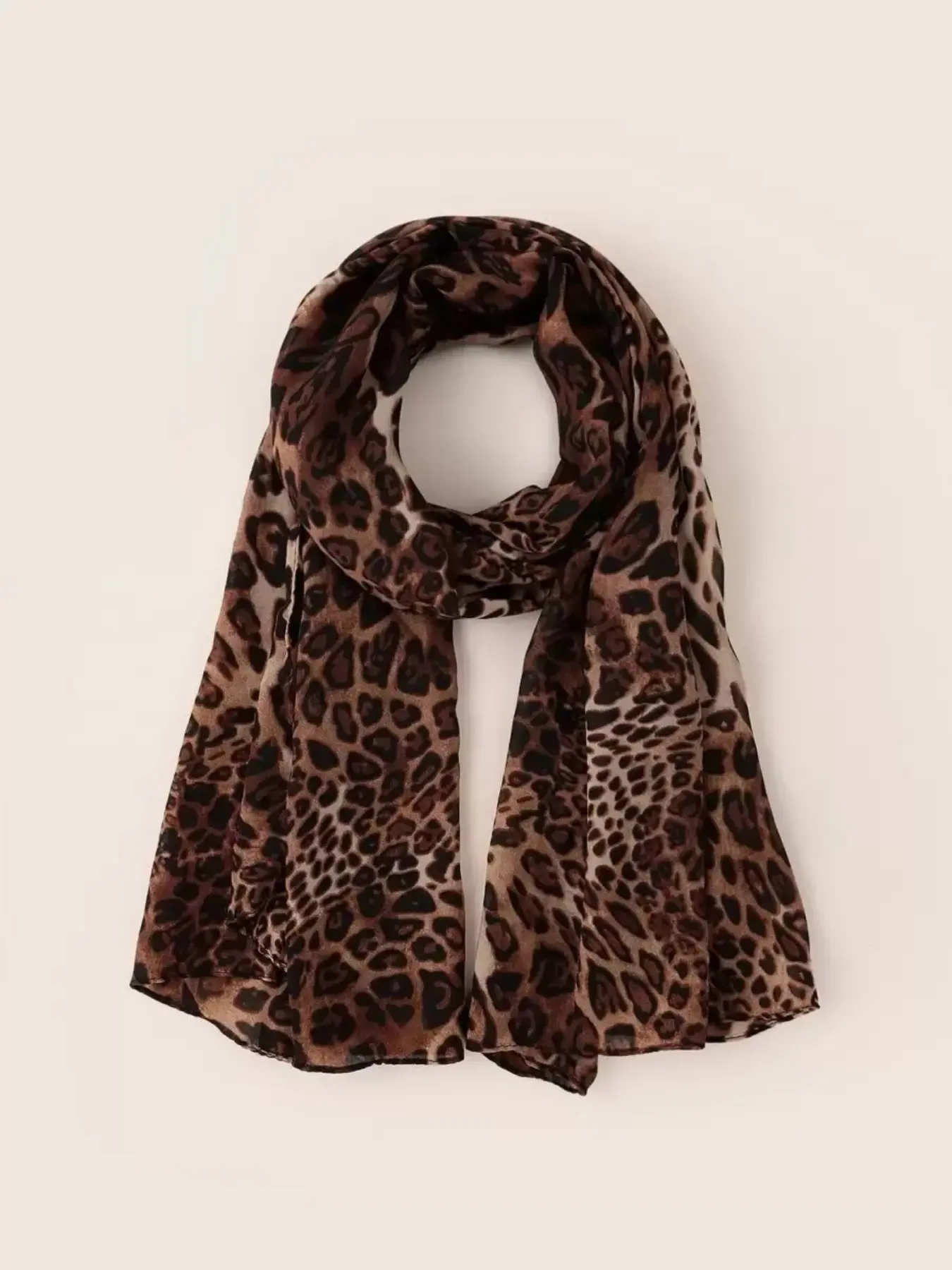 Boho Leopard Print Scarf, Fashionable Versatile Design, Perfect for Autumn Winter Daily, Casual Weekend Wear for Women, Boho Style Scarf, Shawl