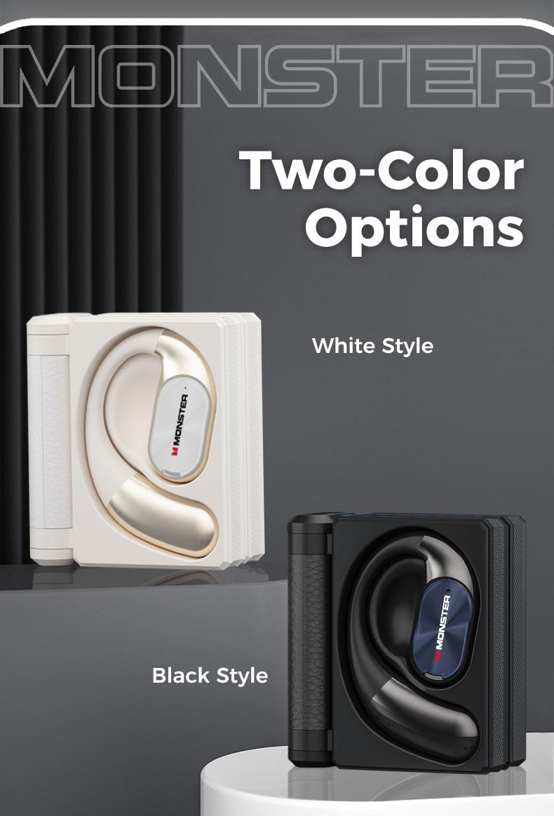 Monster Bluetooth Headphones Combo Set – Mission 100 Over-Ear Wireless Headphones with Deep Bass, Clear Sound & Noise Cancelling Mic + Monster Wireless Earbuds 100H Playtime, Bluetooth 6.0, IPX5 Waterproof, Foldable, Ideal for Travel, Work & Sports