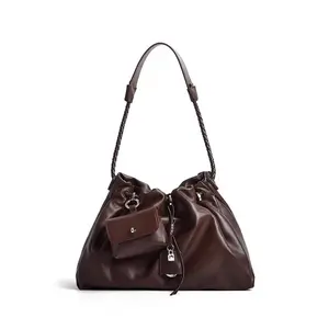Mila Leather Bucket Bag