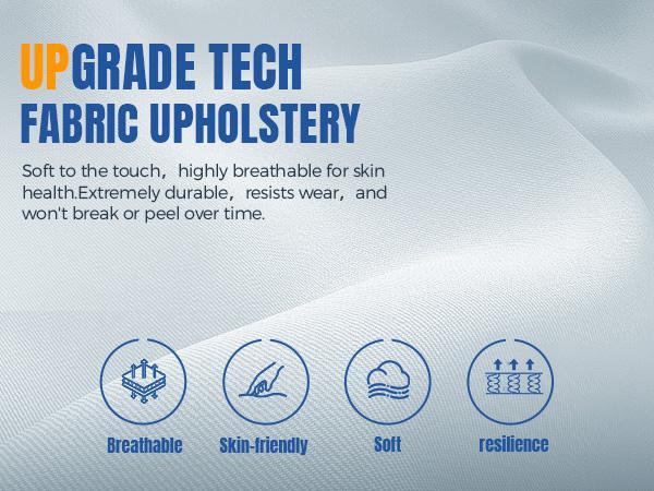 【New Year Sale】GTPLAYER Gaming Reclining Swivel Chair, Breathable Fabric Memory Foam Pillow, Smooth Rolling Swivel w/ Premium Spring Cushion