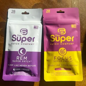 The Super Patch Company REM & Focus Super Patches 2 packs of 28 patches Hypo-allergenic Polyethylene Adhesive VTT 2.0 Sleep like never before & Focus like never before