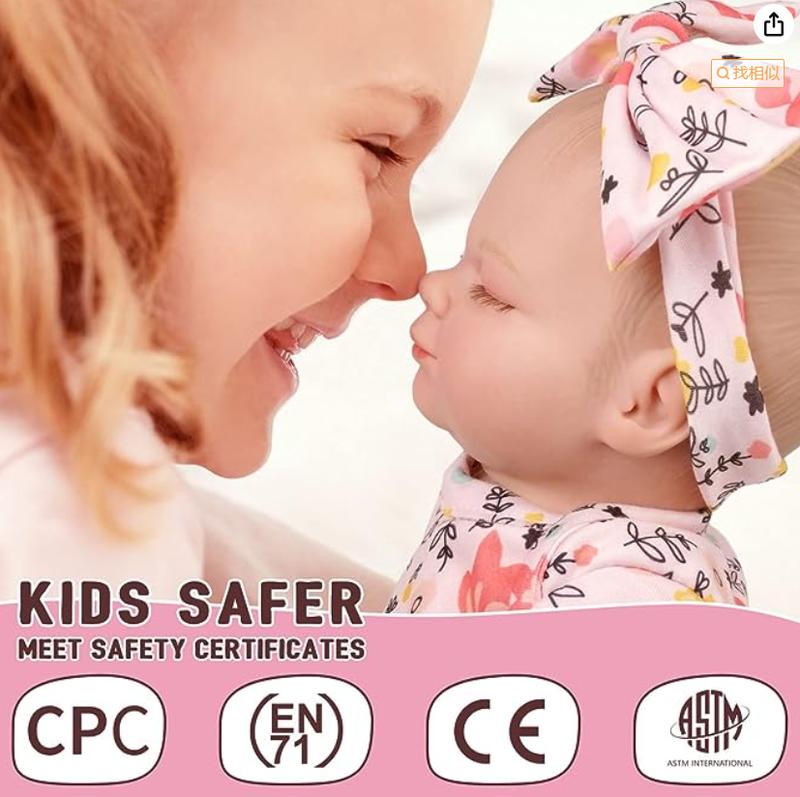 BABESIDE Lifelike Reborn Baby Dolls 17-Inch Full Vinyl Sleeping Doll Skylar Soft Poseable Flexible Doll for Kids Age 3+