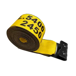 4" x 30FT Winch Strap With Black Flat Hook