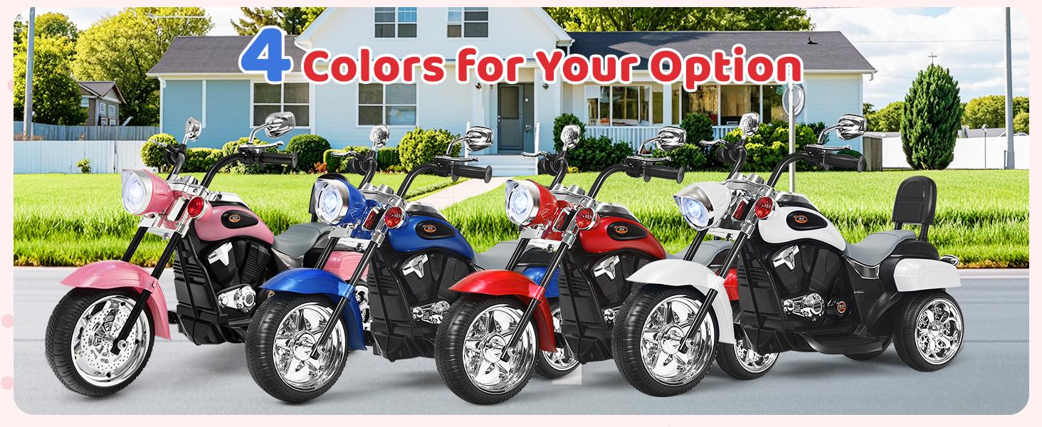 Costway Kids Motorcycle, 6V Battery Powered Ride on Chopper Motorcycle w/Horn, Headlight, 3-Wheel Stable Ride on Toys, Electric Toddler Motorcycle for Kids, Gift for Boys Girls,Christmas Festival Gift Black Friday Cyber Monday Costway Kids Motorcycle, 6V Battery Powered Ride on Chopper Motorcycle w/Horn, Headlight, 3-Wheel Stable Ride on Toys, Electric Toddler Motorcycle for Kids, Gift for Boys Girls,Christmas Festival Gift Black Friday Cyber Monday