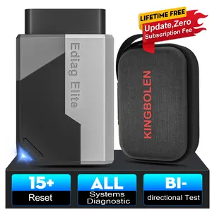 KINGBOLEN Ediag Elite Bluetooth OBD2 Car Code Scanner Reader,No Subscription! 15+ Reset Services, Bi-directional Test, Full System Automotive Diagnostic Tester for iOS & Android