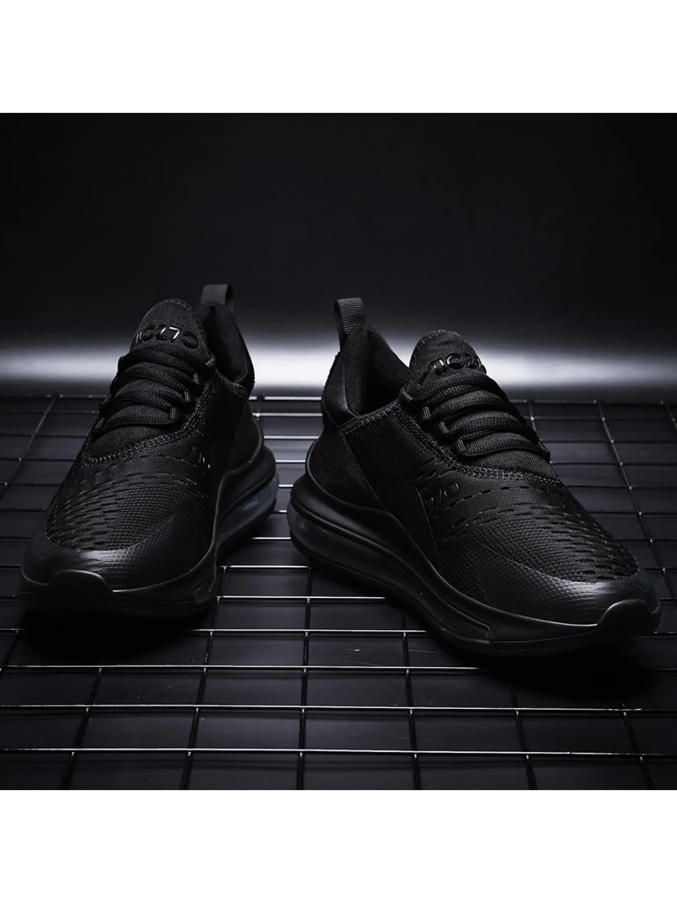 3-Color Jacquard Breathable Air Cushion Casual, Athletic Sports Shoes (Regular Sizing) - Flyknit Jacquard Upper + PU Air Cushion Sole + Anti-Slip Pattern, For Daily Commute & Light Sports, Lightweight, Shock-Absorbing & High-Elastic, Comfortable & Fitt