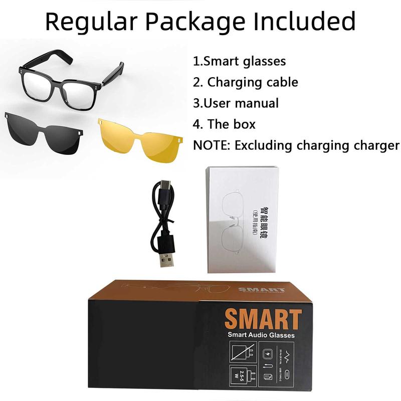 Unisex Multifunctional Smart Glasses – Wireless Communication, Music Streaming, High-Definition Lenses, Touch Control, iOS/Android Compatible