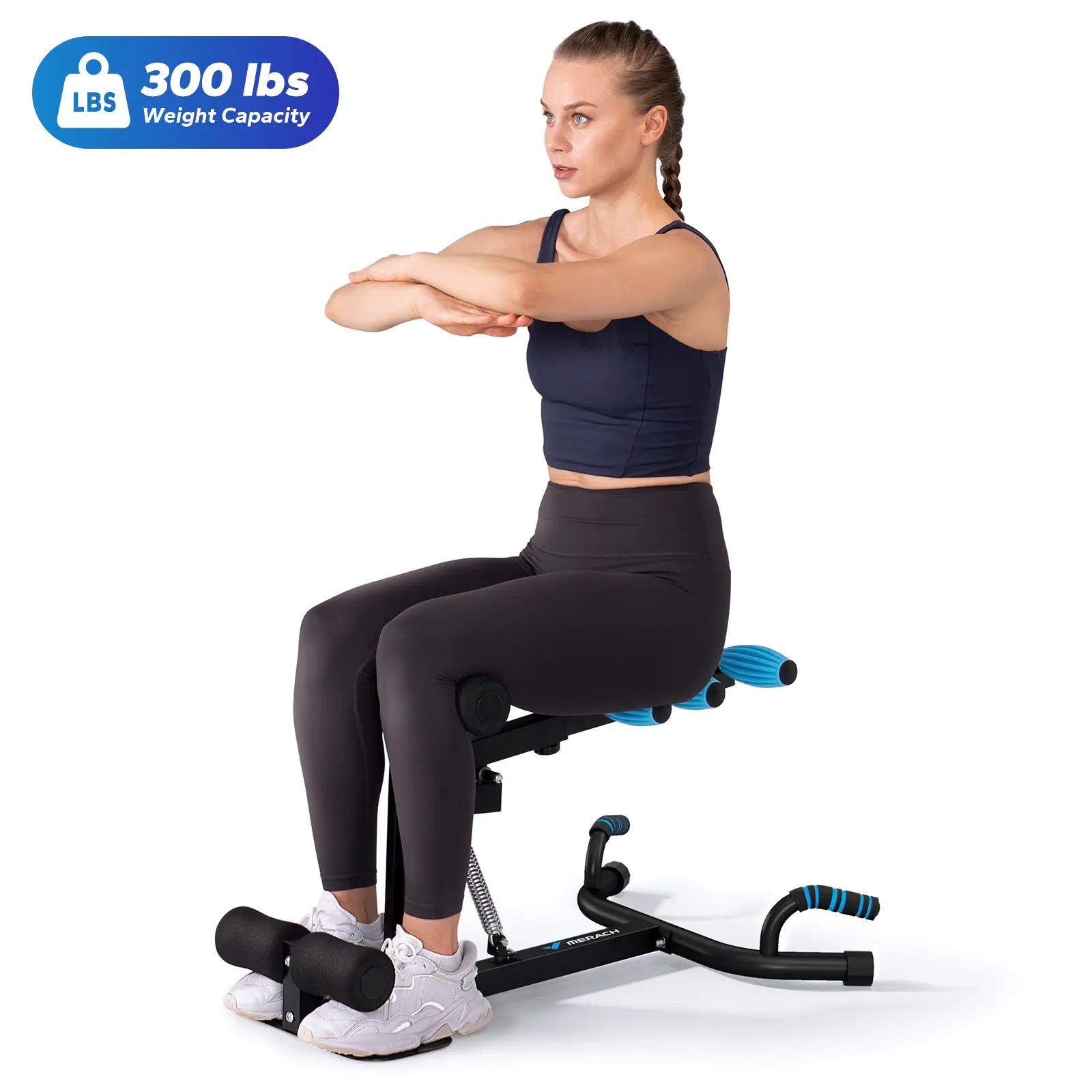 Merach Deep Squat Machine, Multi Level Adjustable Structure With 300Lbs Weight Capacity, Versatile Gear For Abs Glutes Legs Arms Shaping, Practical Sit Up Push Up Workout Tools, Fitness Equipment For Daily Home Gym Workouts BackToSchool