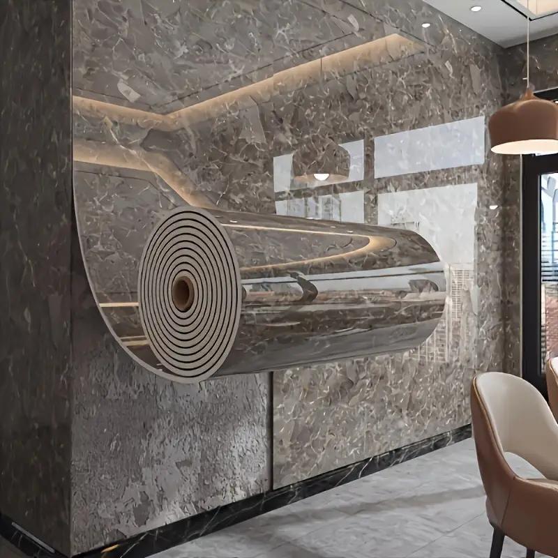 Marble Wallpaper Self-Adhesive Vinyl with 3D Illusion Effect - Removable Peel & Stick Tile Sticker Suitable for Walls, Floors, Ceilings - Realistic Stone Design with Thick Vinyl Layer & UV Print, Bathroom, Backsplash 1Roll(23.62*118.1inch)