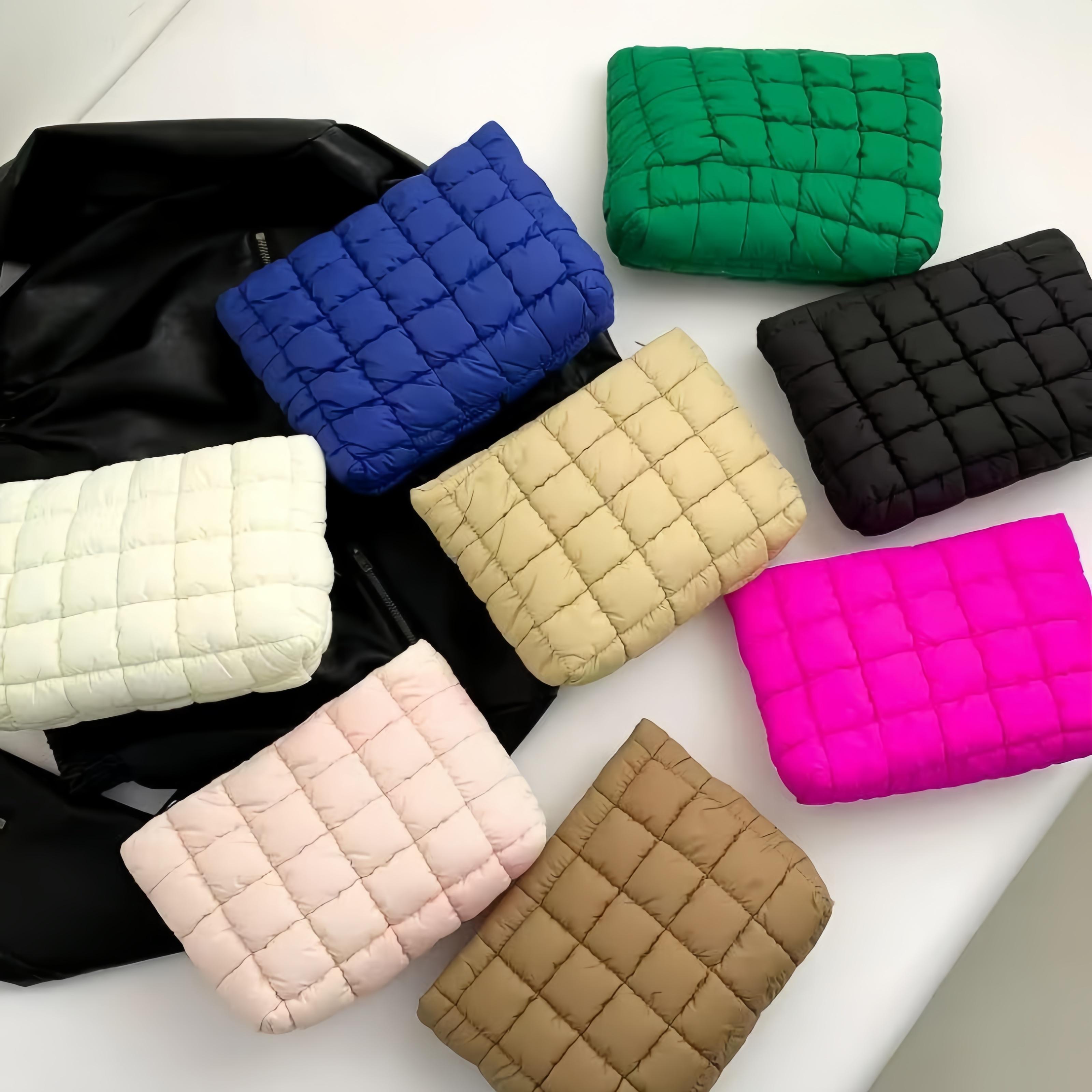 Stitching Pattern Makeup Bag, Casual Handbag Organizer Travel Beach Summer Cosmetic Storage Pouch,Women Accessories Travel Essentials