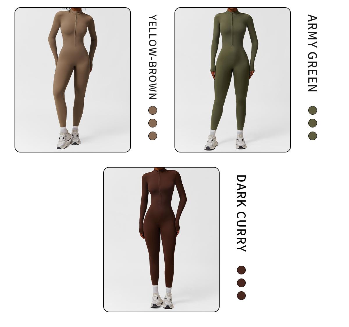 Women's Solid Zip-Up Skiing Jumpsuit by MFVIM - Casual Sporty Long-Sleeve Jumpsuit for Skiing and Cycling, Ladies' Activewear for Fall and Winter Workout Gym Clothing SpringStatements