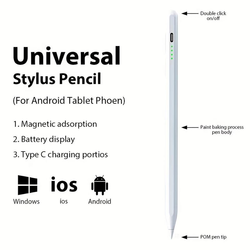 Universal Stylus for iPad,iPhone,Android Tablet, Touch Screen Pen Compatible with Apple Pencil,Windows and Mobile Phone-Power Mode: USB Charging, Working Voltage: ≤ 36V, Rechargeable Battery: Lithium Battery-Polymer, rechargeable Battery, Including Universal Stylus for iPad,iPhone,Android Tablet, Touch Screen Pen Compatible with Apple Pencil,Windows and Mobile Phone-Power Mode: USB Charging, Working Voltage: ≤ 36V, Rechargeable Battery: Lithium Battery-Polymer, rechargeable Battery, Including