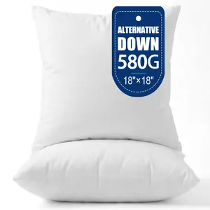 Ellalora Pack of 2 Throw Pillows Inserts 100% Virgin Fiber Filling Bed Couch Pillows 18x18 Inch