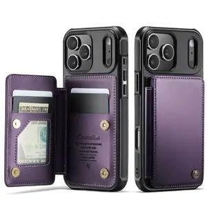 Wallet Case for iPhone 17/17 Pro/17 Pro Max with Card Holder, RFID-Blocking Credit Card Slots, Kickstand, Shockproof Phone Cover Compatible with iPhone 17 Series