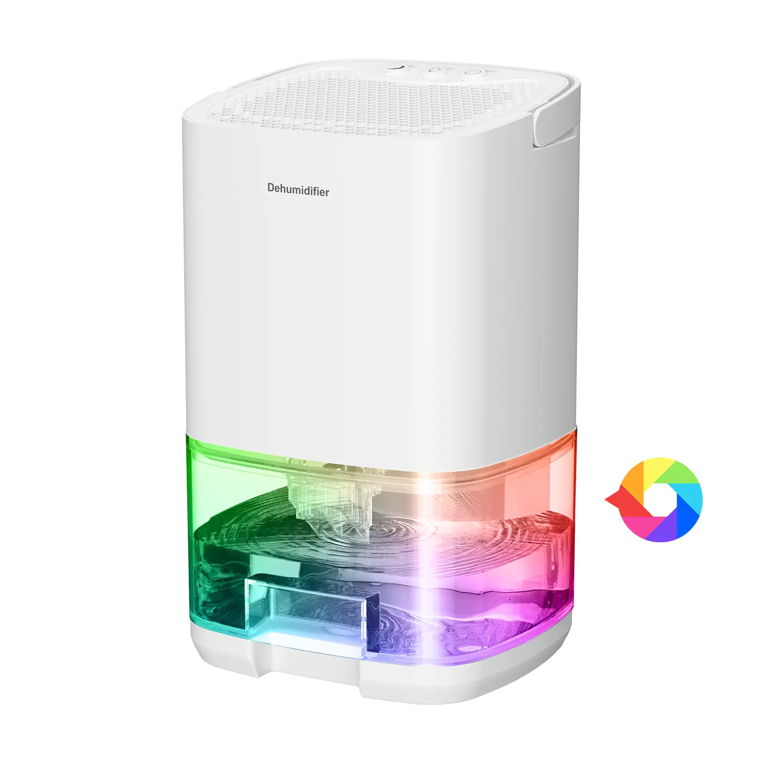 Quiet Compact Dehumidifier for Small Homes - 34oz/1000ml Tank, Built-in Handle, 7-Color Lighting, Sleep Mode, Moisture Removal Home Appliance, Day Sale, Plastic Body,back to school,back to school haul