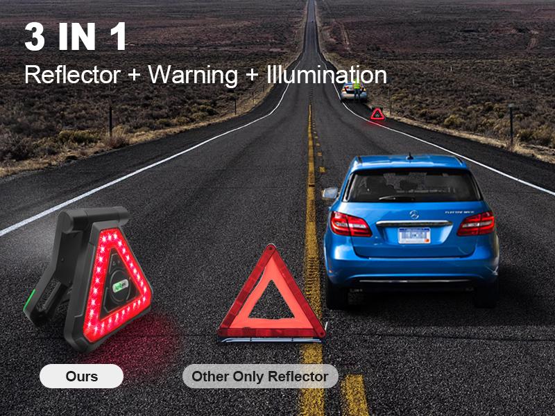 AgriEyes 4-in-1 LED Safety Light | Flashlight, Triangle, SOS, Freestanding Mode