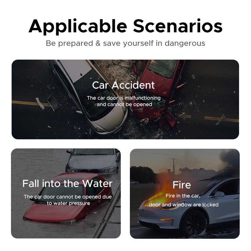 UGREEN 2-in-1 Car Window Breaker & Seatbelt Cutter,Upgraded Safe Hammer Glass Breaker Under Water, Car Hammer Seatbelt Cutter Window Breaker Emergency Escape Tool, Glass Breaker for New Cars– Must For Car-Emergency Escape Tool, TikTokShopHolidayHaul